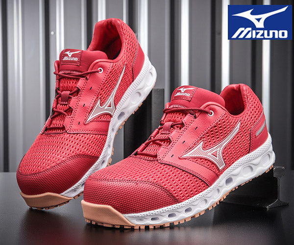 ミズノ 安全靴 オールマイティ VH11L レッド×ホワイト F1GA220462