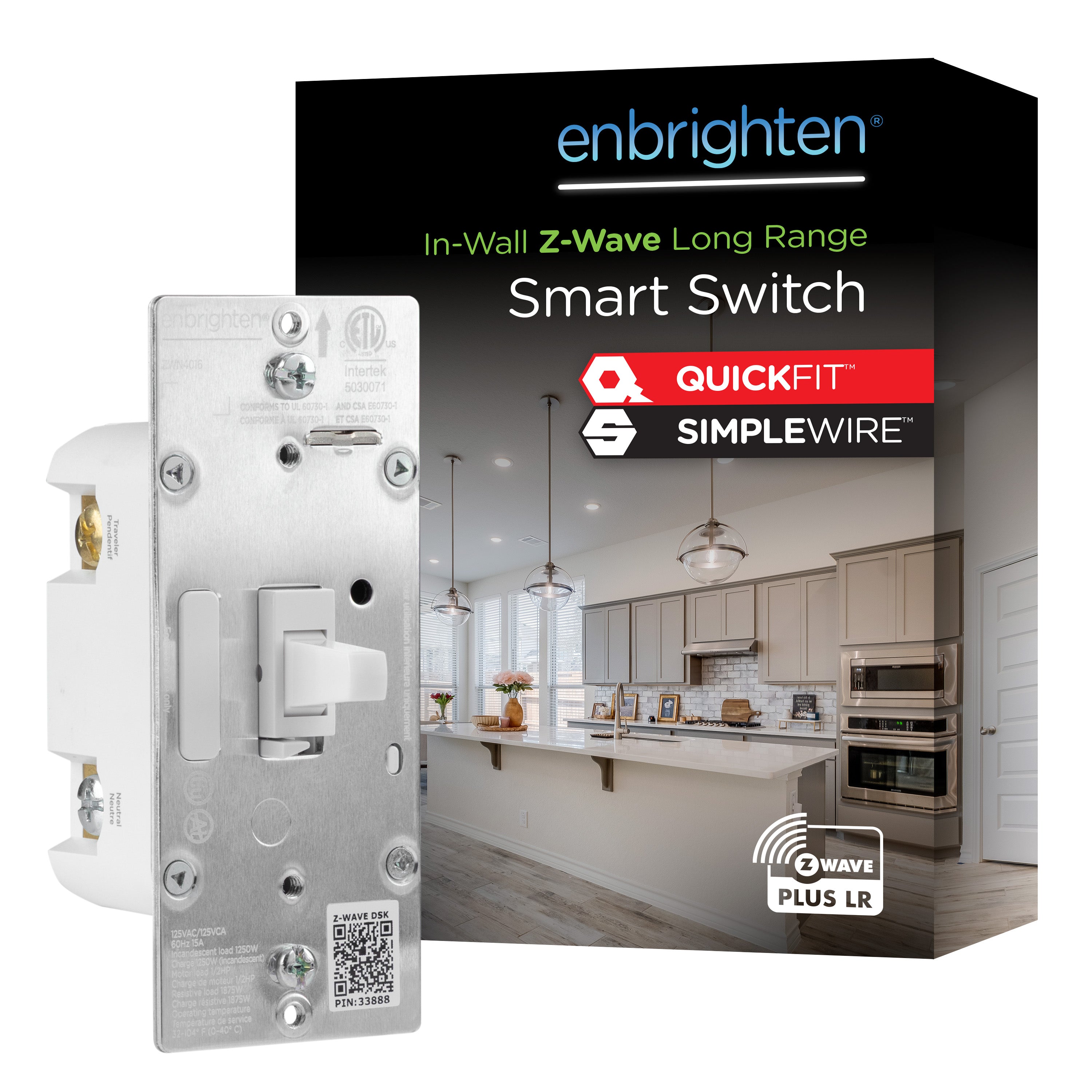 Enbrighten Z-Wave 800 Series In-Wall Toggle Smart Switch