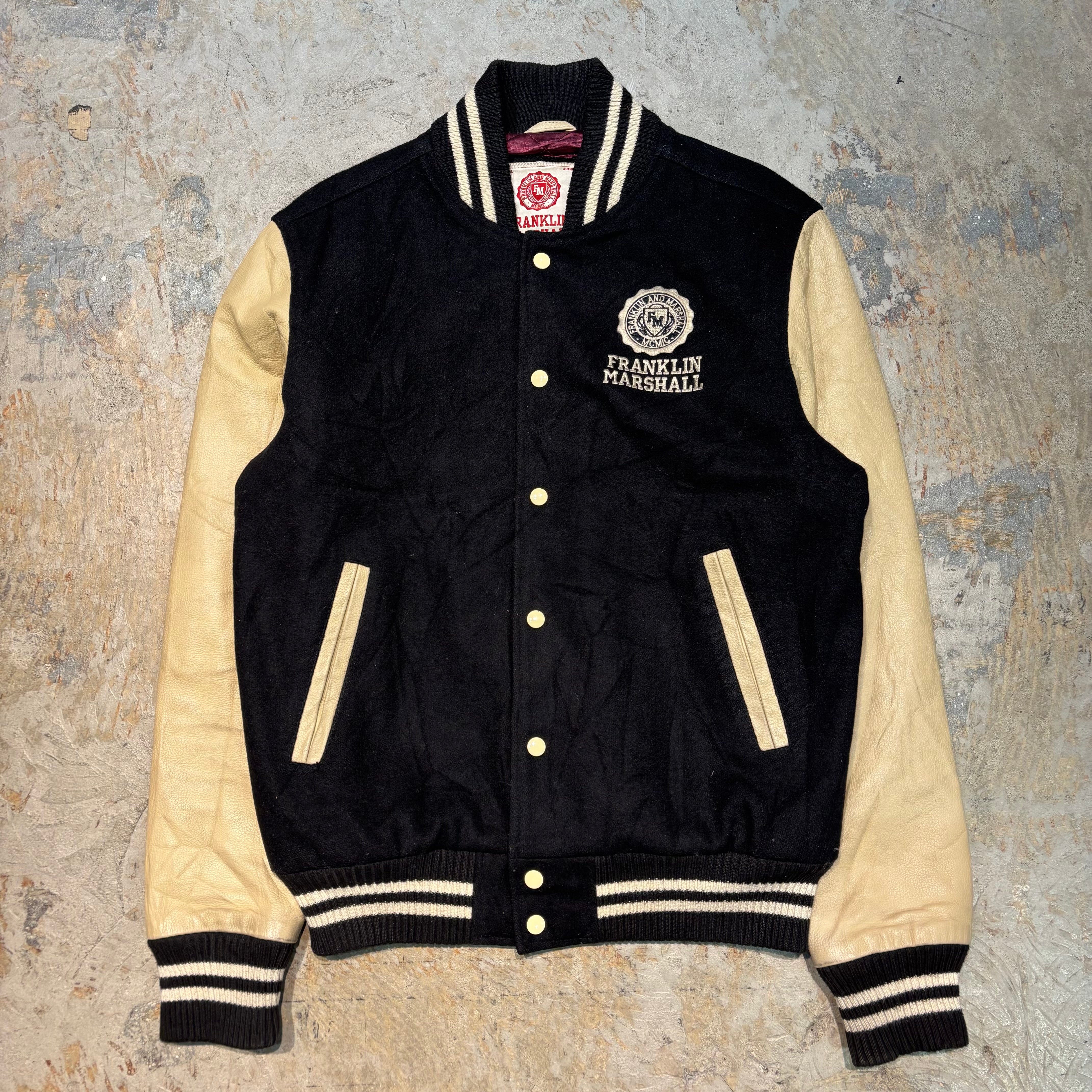 古着 USAVINTAGE/ スタジャン/ フランクリンマーシャル/ 刺繍ロゴ