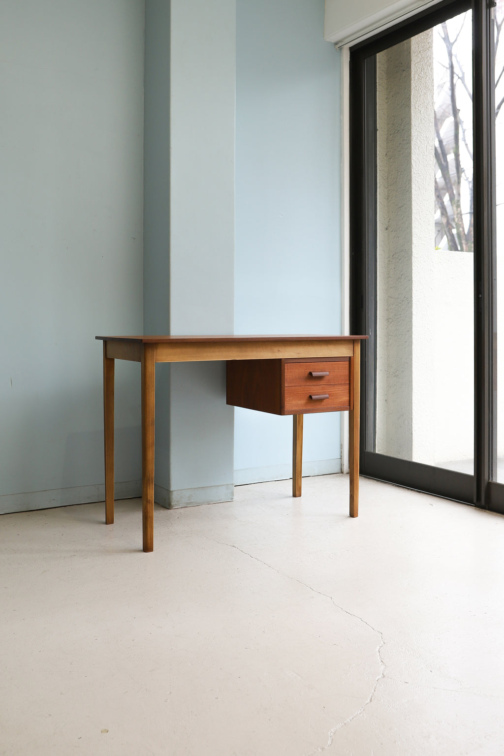 デンマークヴィンテージ デスク 片袖 机 北欧家具/Single Pedestal