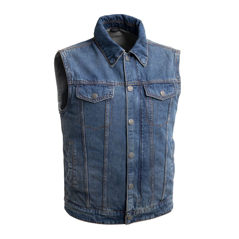 Showdown Motorcycle Lightweight Denim Vest – First MFG Co