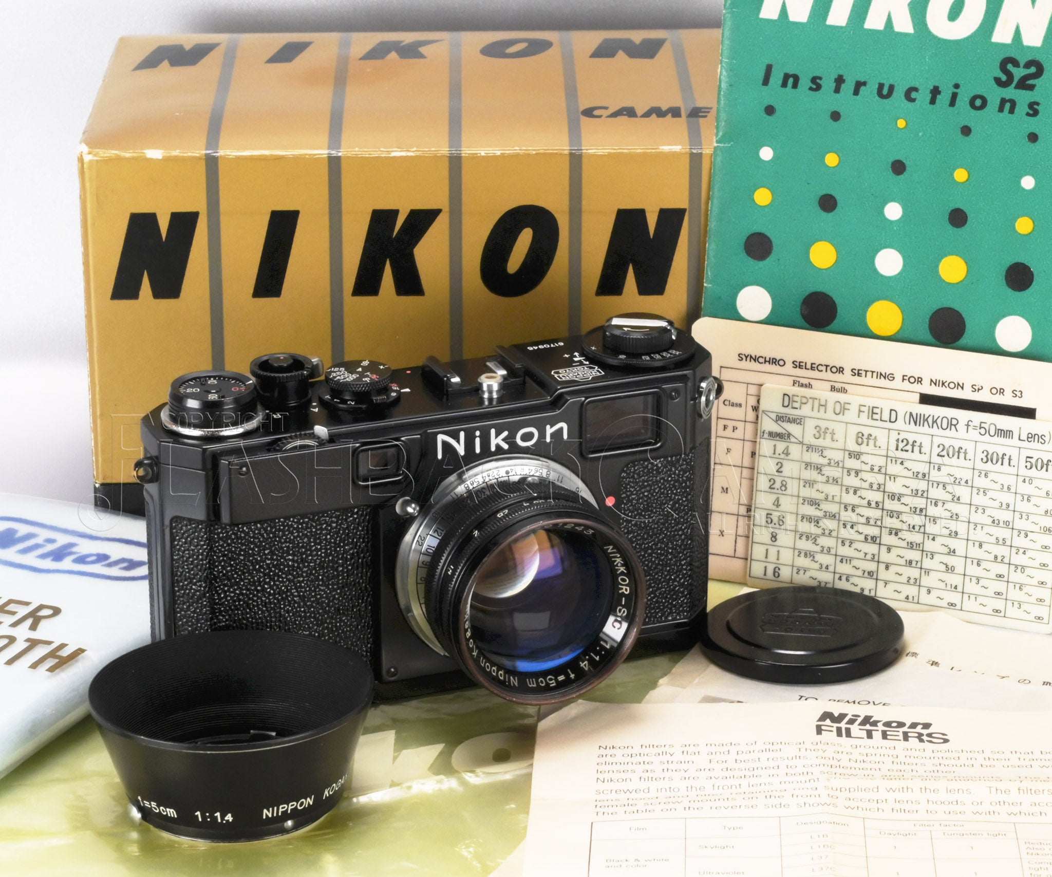 Nikon S2 Black Paint + Nikkor 50mm f1.4 – FLASHBACK CAMERA
