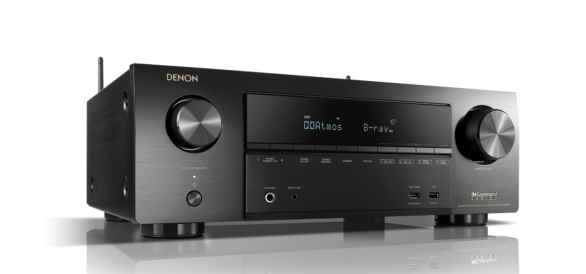DENON AVR-X1600H (2019) 7.2ch 4K Ultra HD AV Receiver -3D AudIo & HEOS