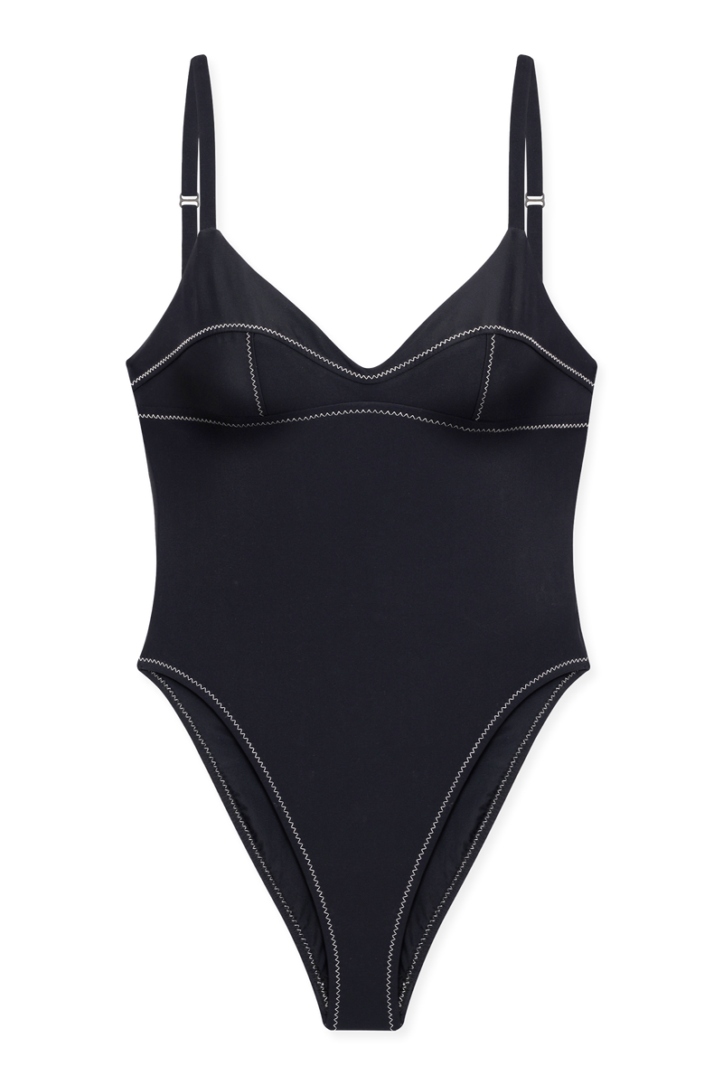 Simone One Piece in Noir Zig – Galamaar