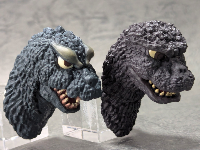 玩栗犬と、一番くじ ゴジラ 大怪獣列伝G モンスターヘッドマグネット