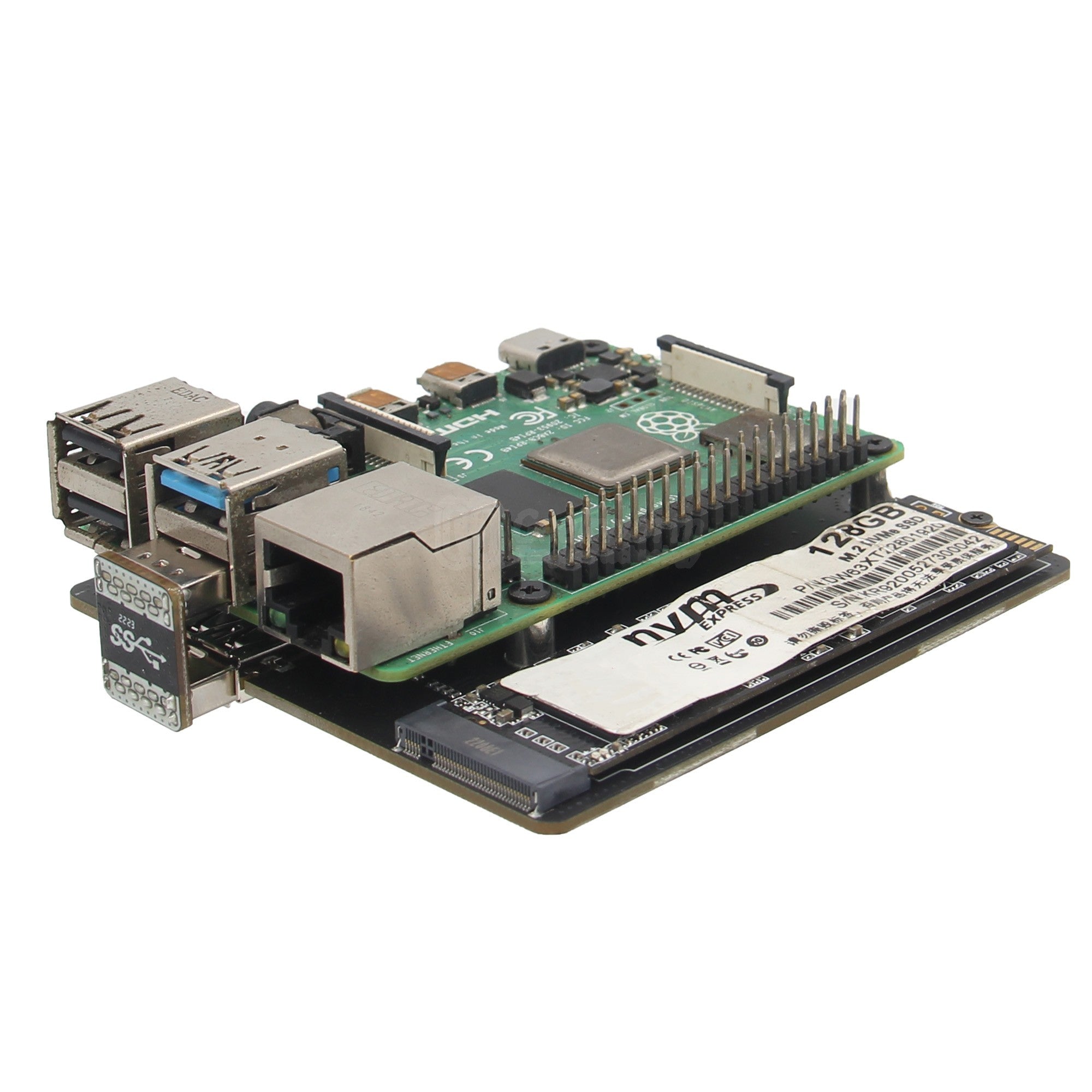 For Raspberry Pi 4, X876 V1.1 NVME M.2 SSD Storage Expansion Board