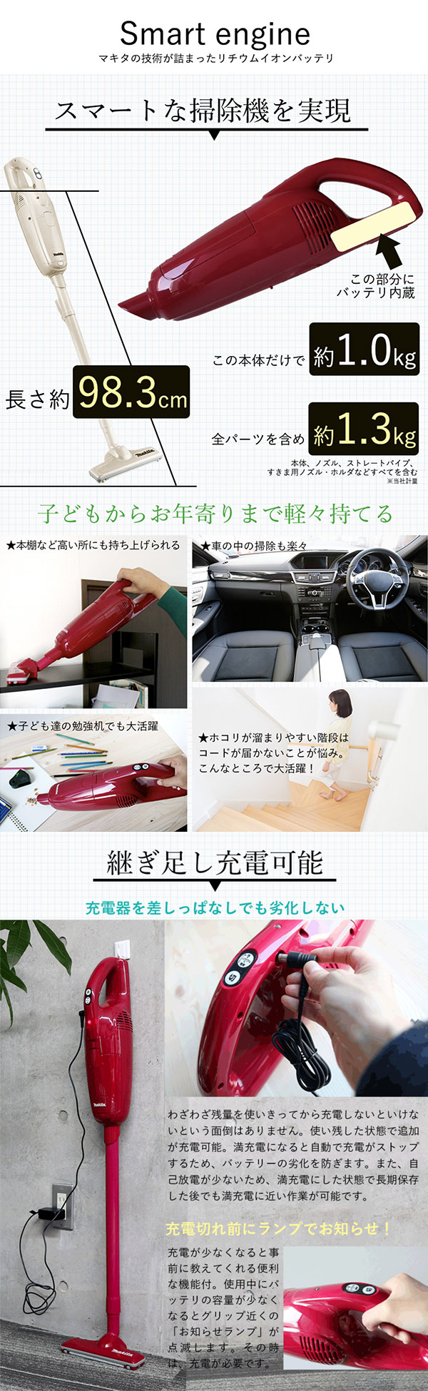 マキタ コードレスクリーナー リチウムイオン 充電式クリーナー (掃除