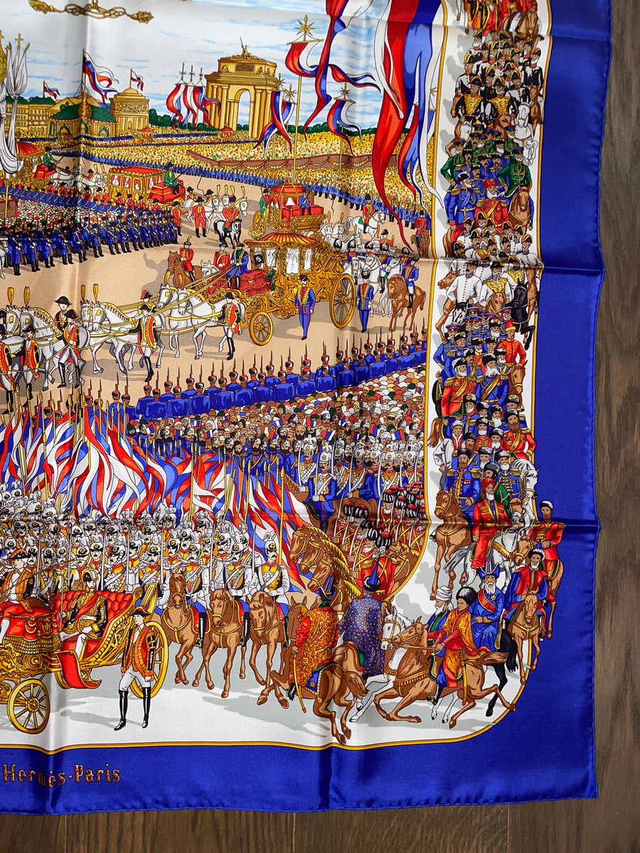 Hermes Silk Twill Scarf “Grande Cortege au Moscou” by Michel