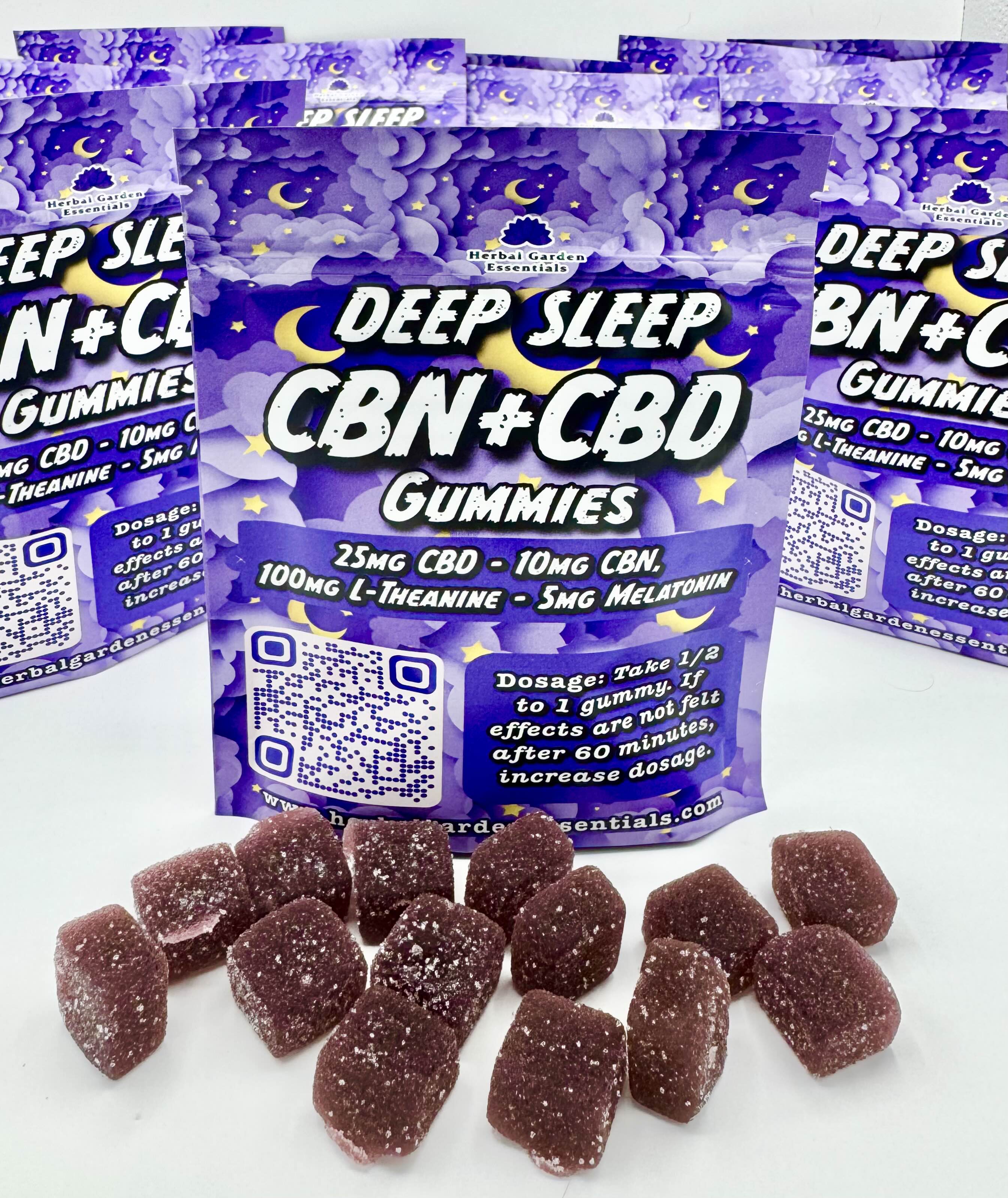 CBN + CBD Deep Sleep Gummies (25mg/10mg) + L-theanine + Melatonin