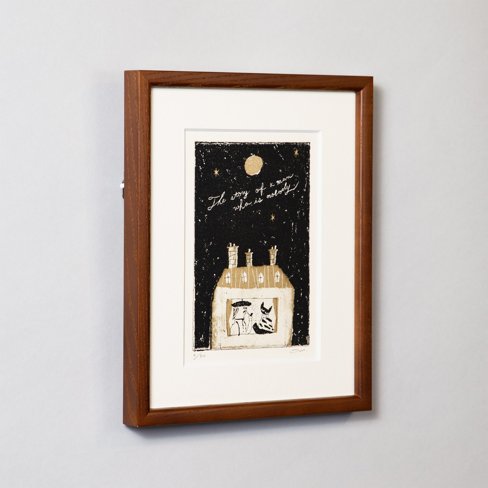 受注】タダジュン 版画作品No.41 That's life – ボリス雑貨店