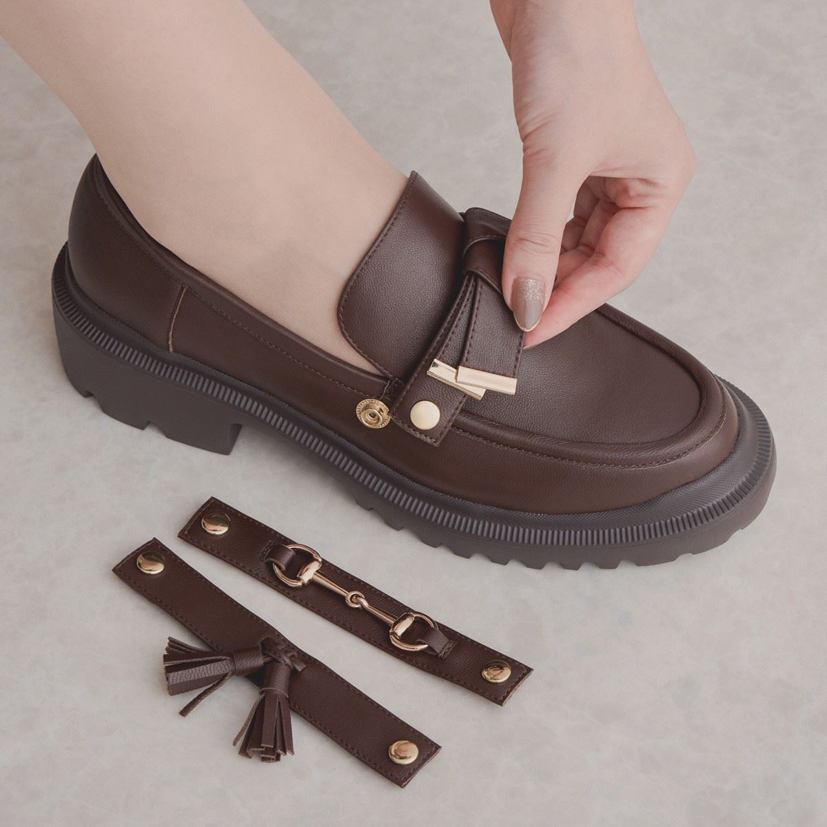 25AW新色】3WAYパーツトラックソールローファー/544313