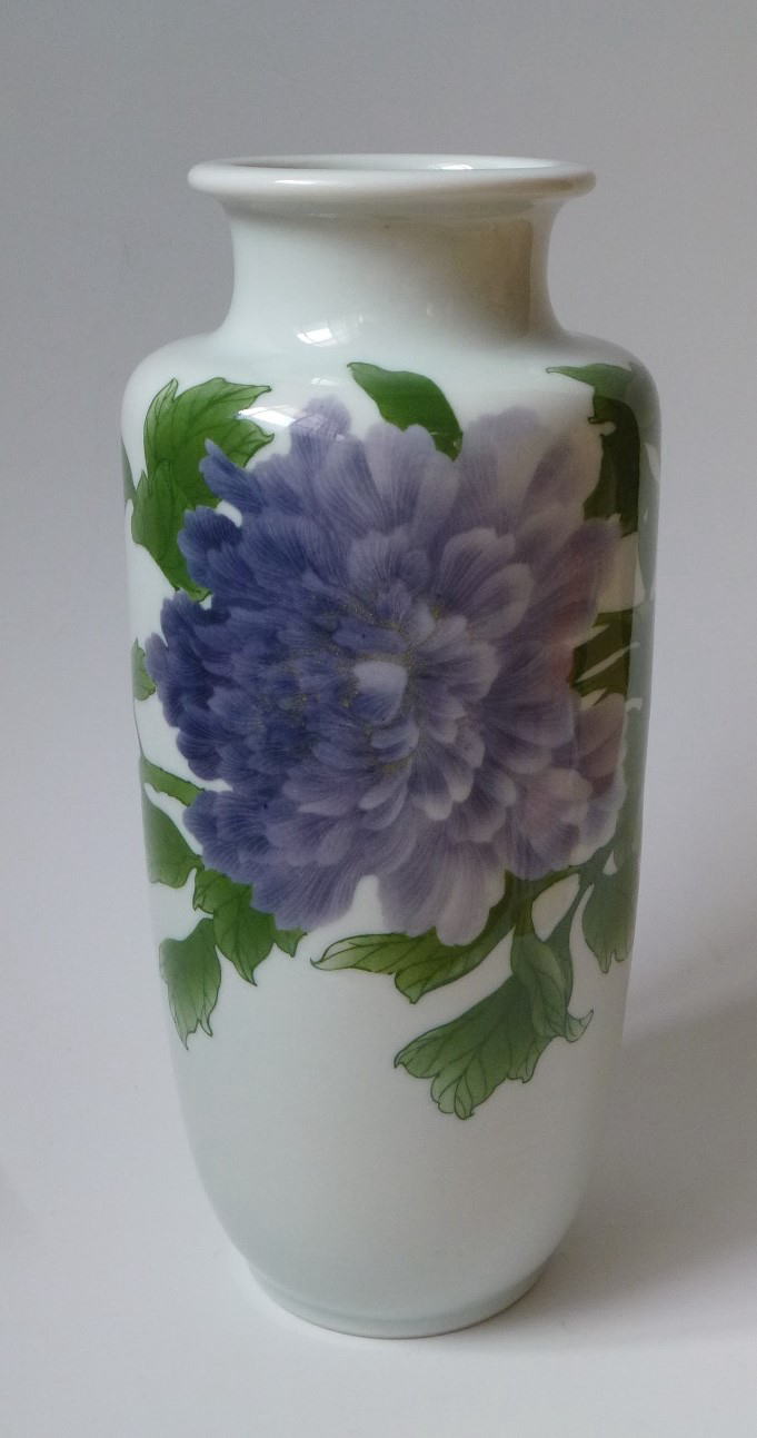 真葛香山、宮川香山、牡丹文花瓶