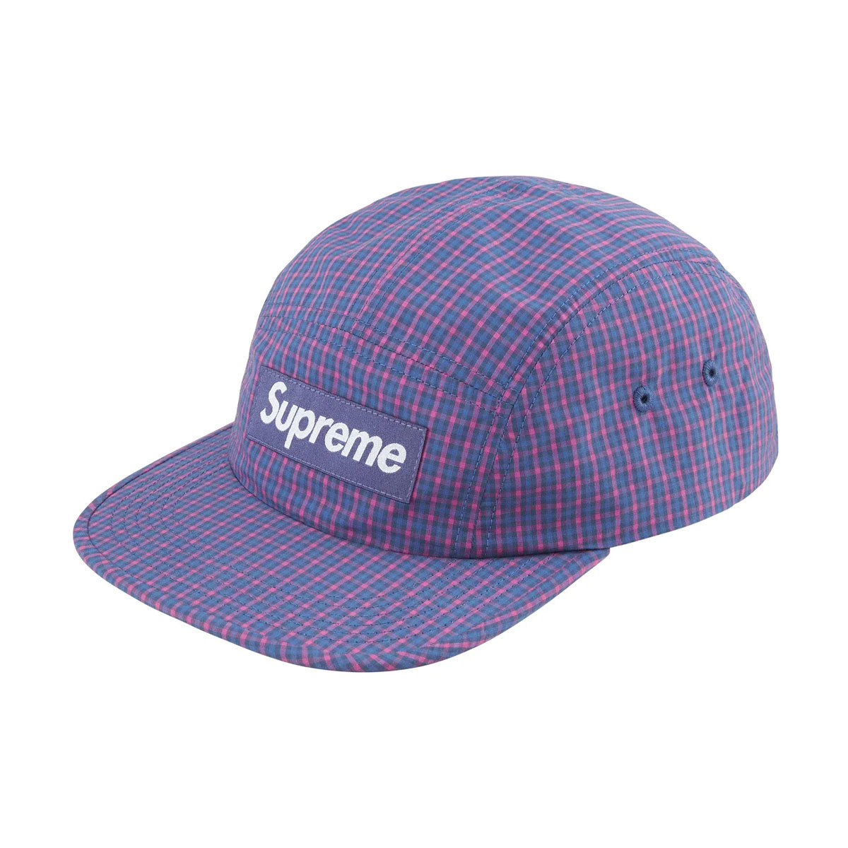 Supreme ‐ Cordura Plaid Camp Cap Blue – HOMEGAME TOKYO