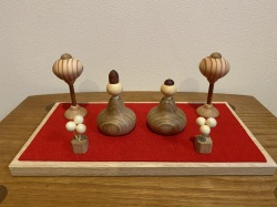 三浦忠司 ひなセット（ミニ）・花付 【10％OFF】【送料当店負担