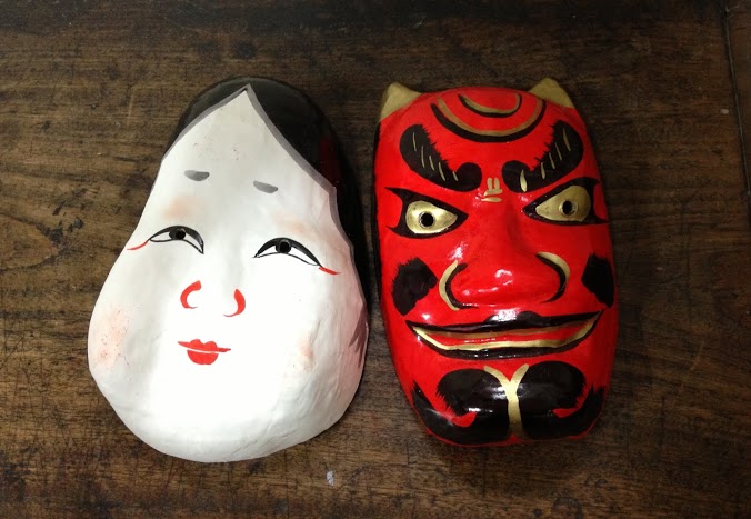 倉吉張り子のお面 | 松尾吉将 博多人形工房