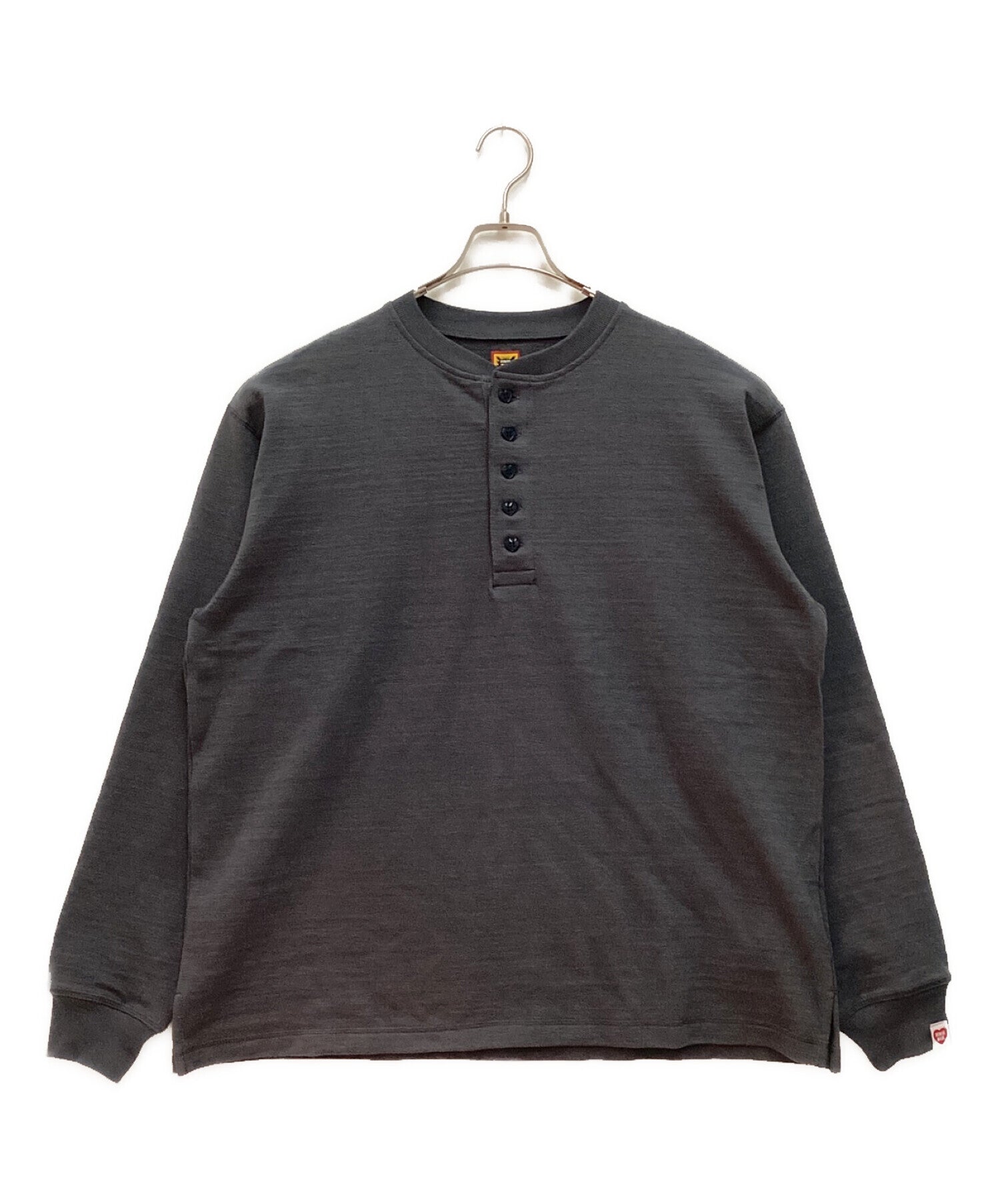 Pre-owned] HUMAN MADE OVERSIZED HENLEY NECK L/S T-SHIRT
