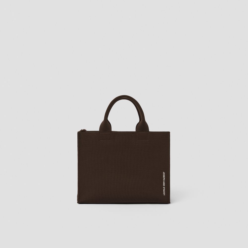 LPKラティスニットトートバッグ(M)デュアルシナモンブラウン