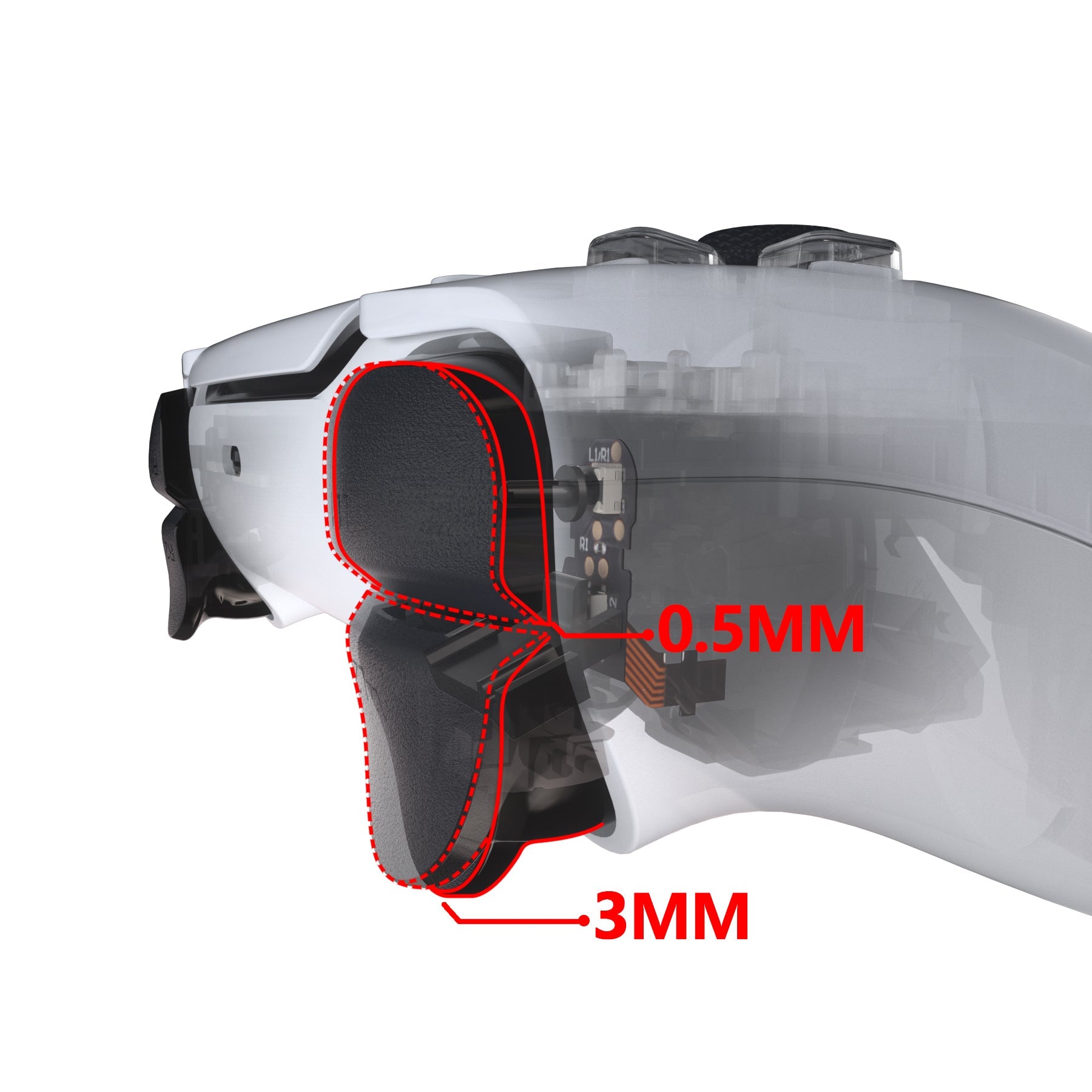 eXtremeRate PS5コントローラーBDM-010＆BDM-020ショルダーボタン対応