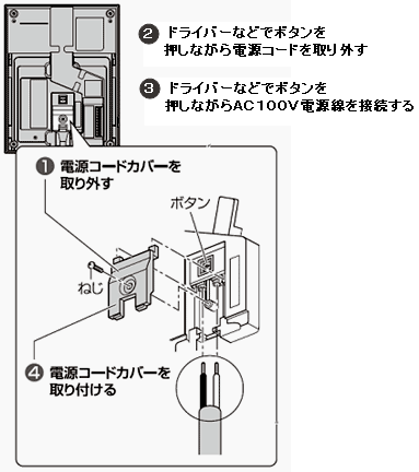 テレビドアホン 電源コード式を電源直結で使いたい - ドアホン - Panasonic
