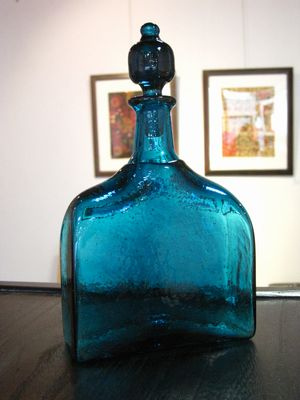 倉敷ガラス 小谷真三 ガラス瓶 蓋付き 中型 透明 民藝 倉敷ガラス 小谷真