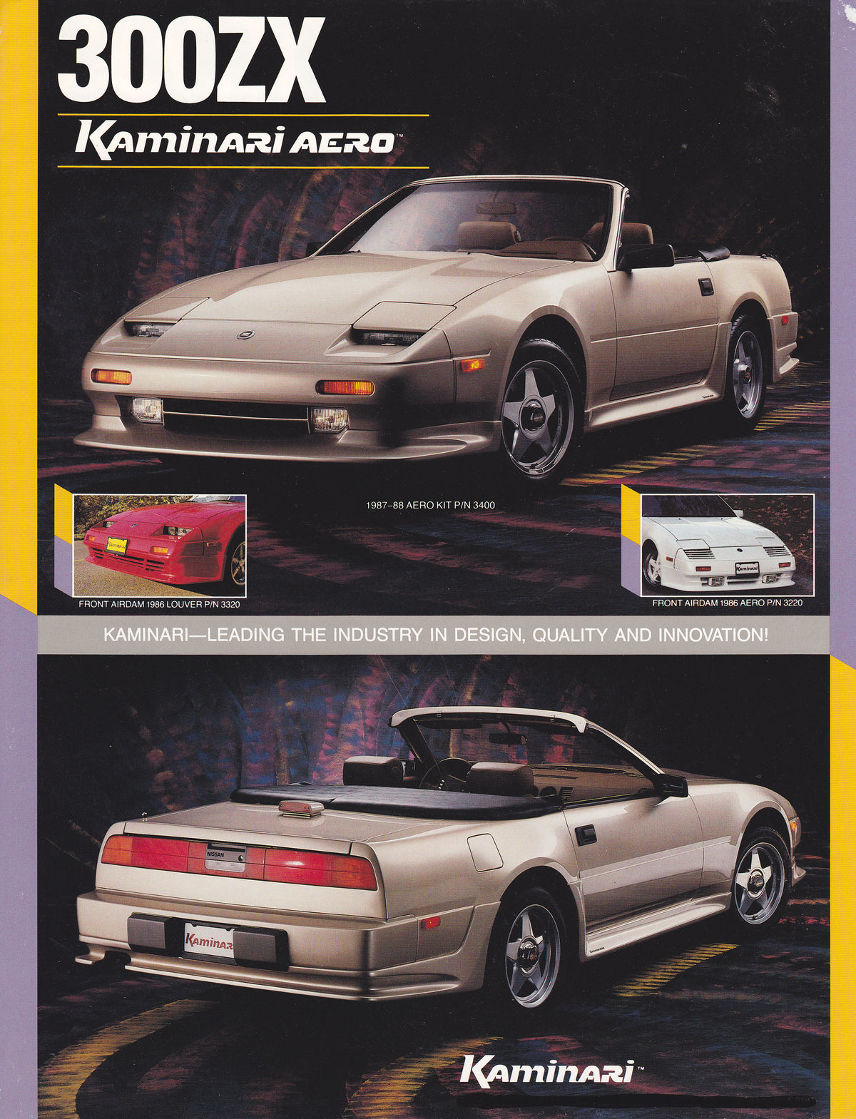 KA30409 NISSAN 300ZX 1987-1989 2+2 4PC LIP KIT FRP | Kaminari