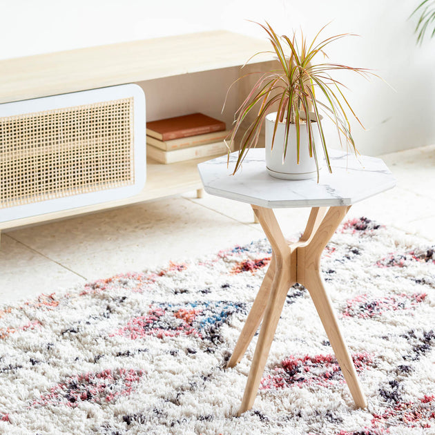 良品】デンマーク 八角形サイドテーブル チーク 良品】デンマーク 八