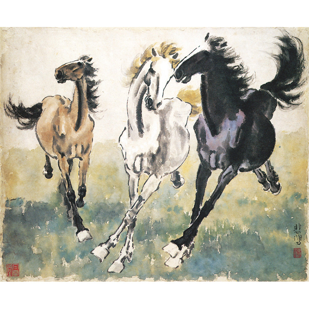 P101 徐悲鴻：奔馬図 – 株式会社二玄社（複製品）