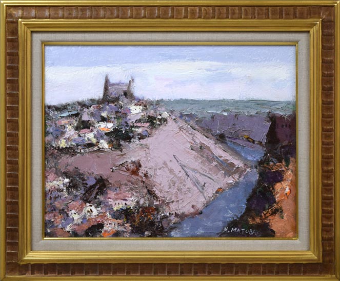 的場信治「トレド（スペイン）」油絵・F6号 絵画買取・販売の小竹美術