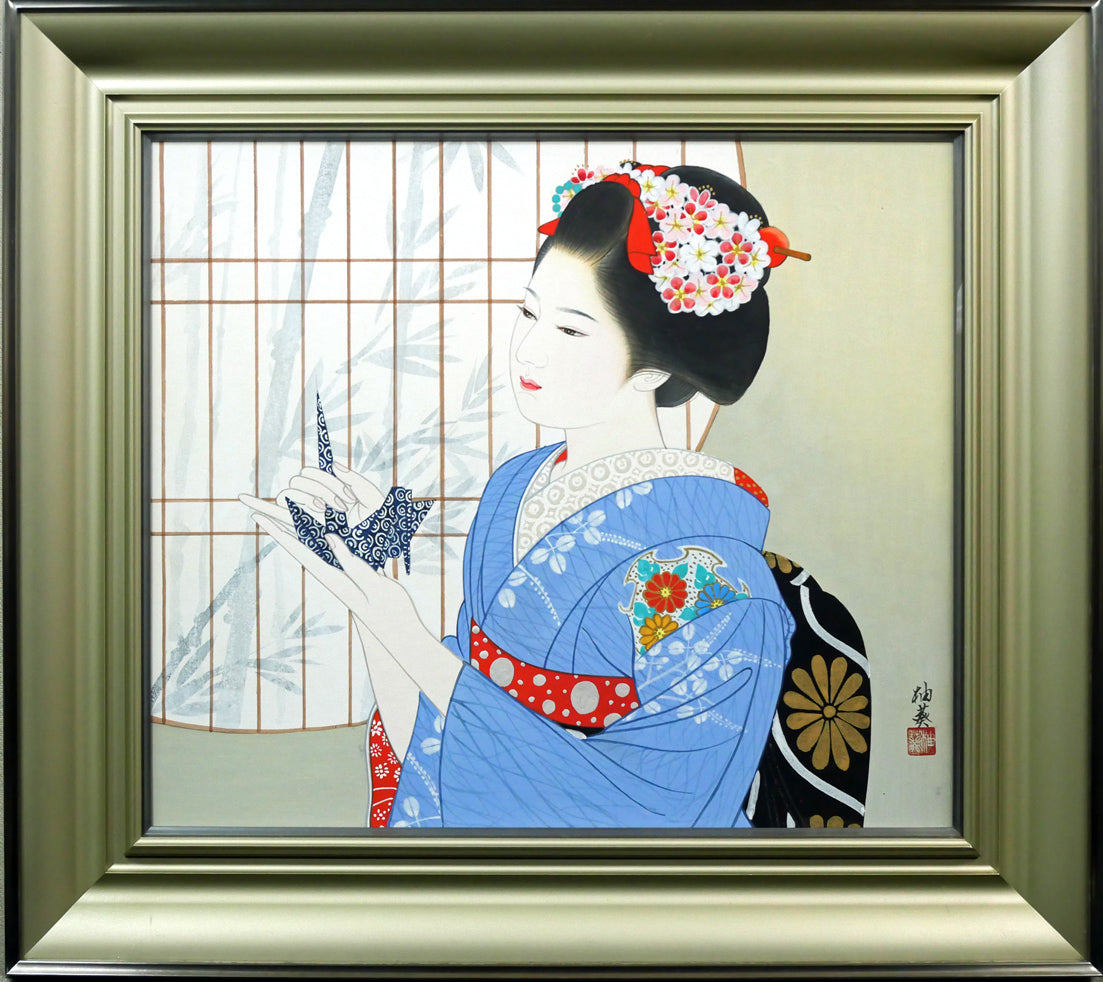 宮下柚葵「折づる」日本画・F10号 絵画買取・販売の小竹美術