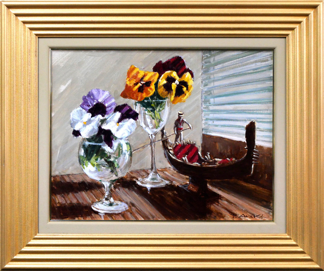 2010年 藤井武 窓辺 油彩 F6号 縦24cm 横66cm 世界に1枚