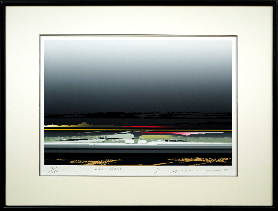 沢田哲郎「WHITE NIGHT」シルクスクリーン版画 絵画買取・販売の小竹美術