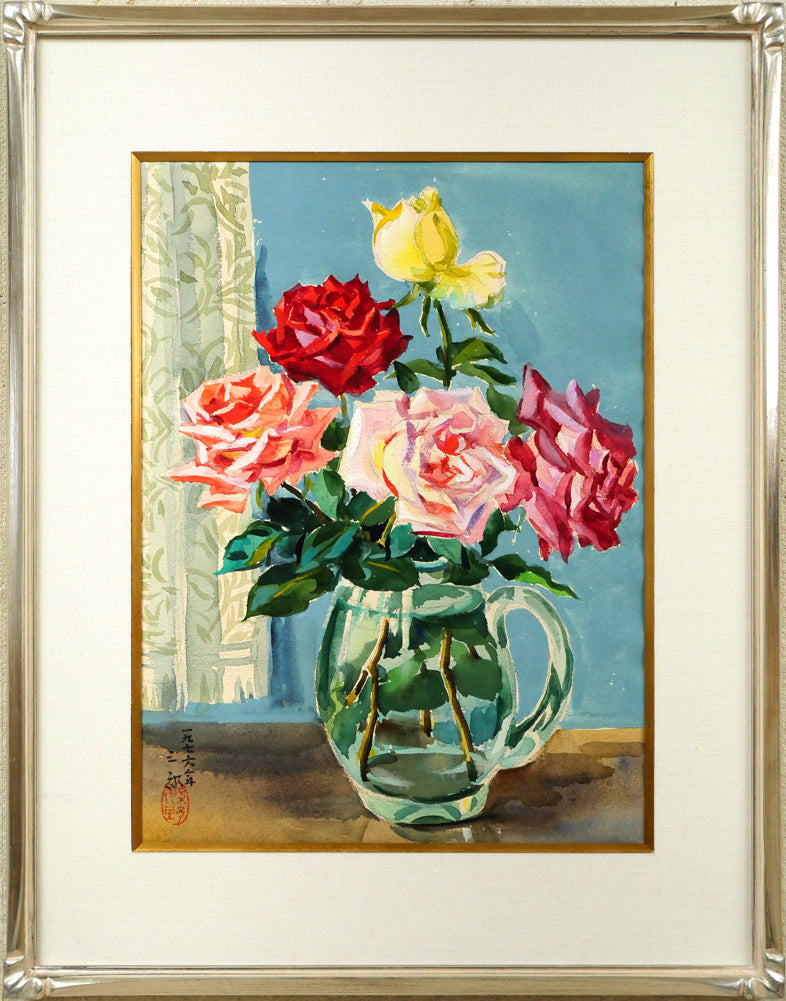 こまち絵画3点 薔薇の三日月と白馬 こまち絵画3点 薔薇の三日月と白馬