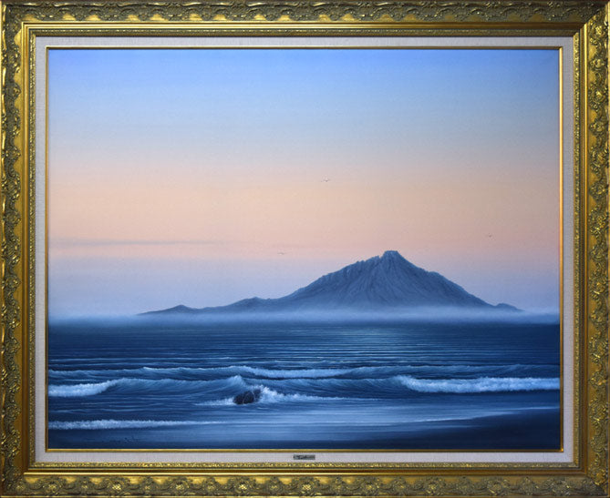 森田哲隆「利尻岳」油絵・F50号 絵画買取・販売の小竹美術