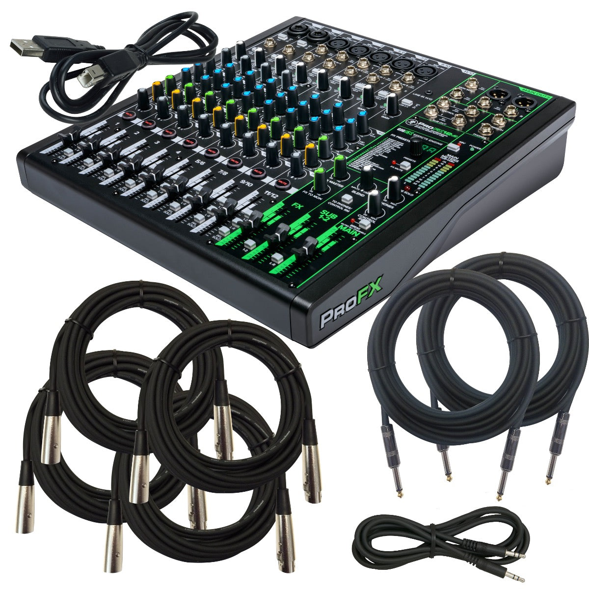 Mackie ProFX12v3 Effects Mixer with USB CABLE KIT – Kraft Music