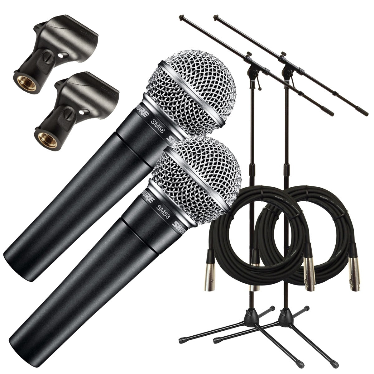 Shure SM58-LC Dynamic Vocal Microphone TWIN PERFORMER PAK – Kraft