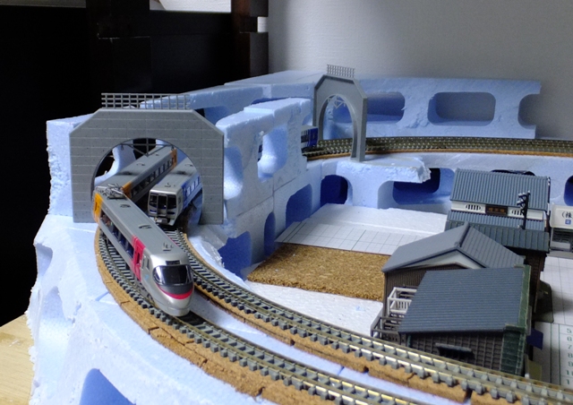 温泉街のある複線レイアウト ～Kaji's Cafe～