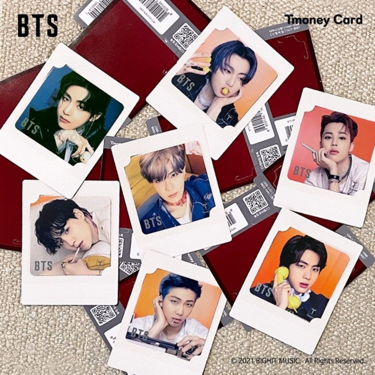 T-MONEY] Offical BTS T-Money Polaroid Card 2021 (Limited Edition