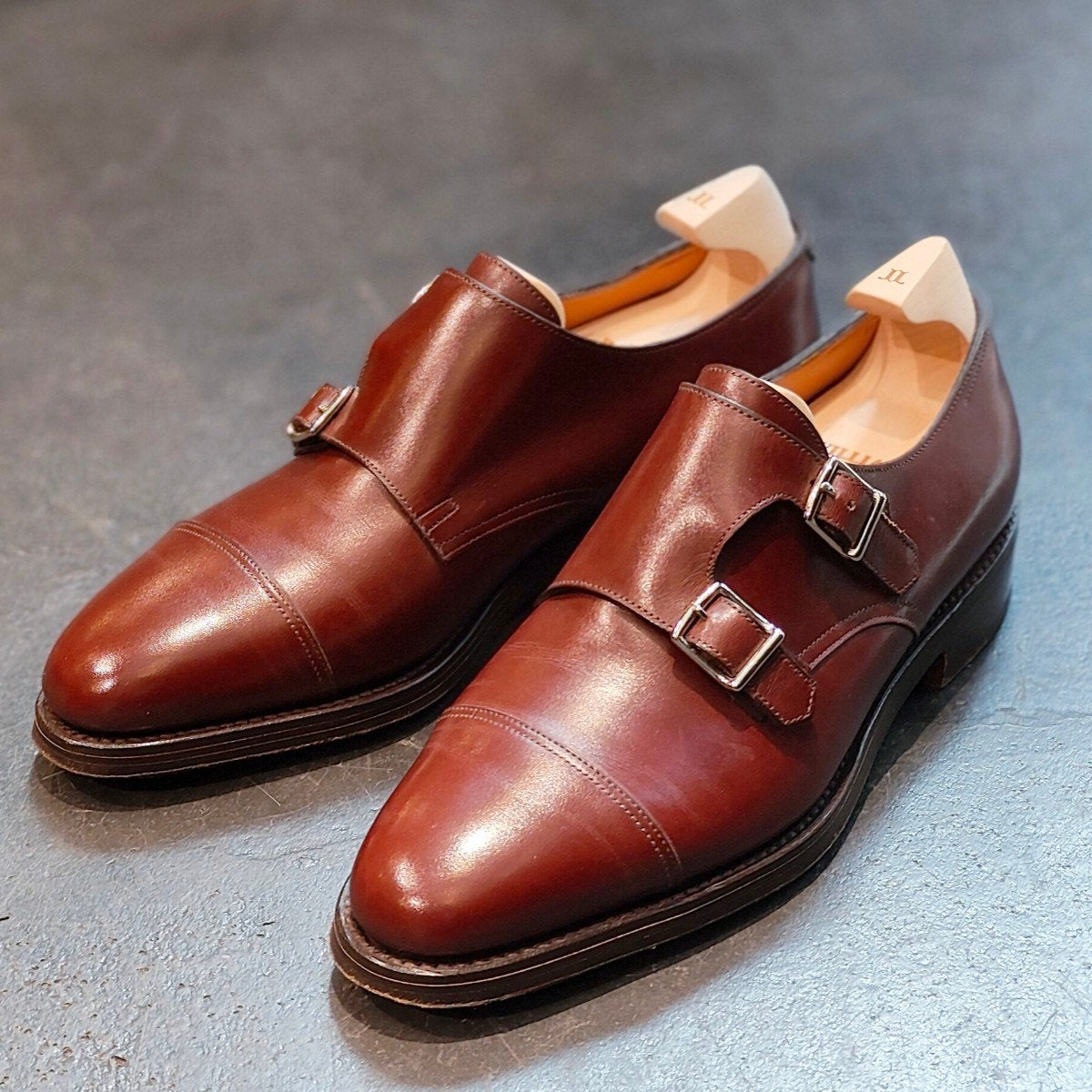 使用数回 【JOHNLOBB】ジョンロブ ウィリアム ダブルモンク カーフ