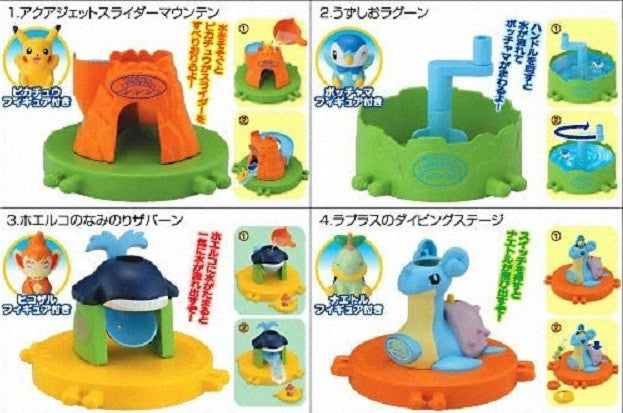 Bandai Pokemon Pocket Monster Water Park 4 Play Trading Collection