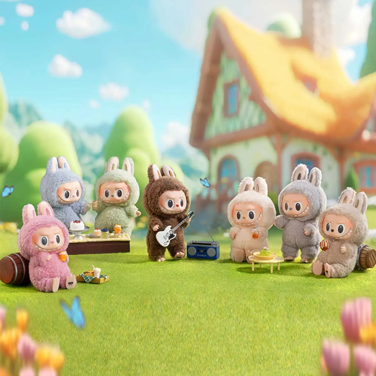 Labubu Exciting Macarons Series Vinyl Face Plush Pendant V1