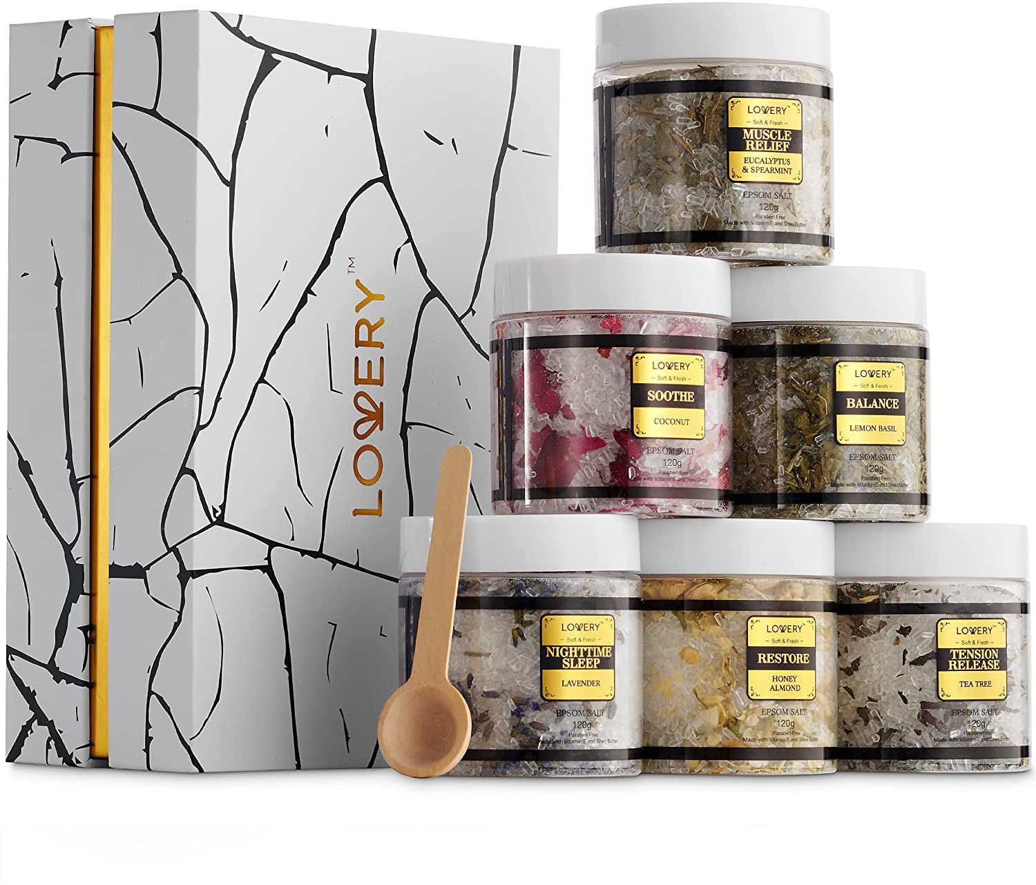 Luxe Epsom Bath Salts Gift Set - Body Products Kit for Men | Lovery