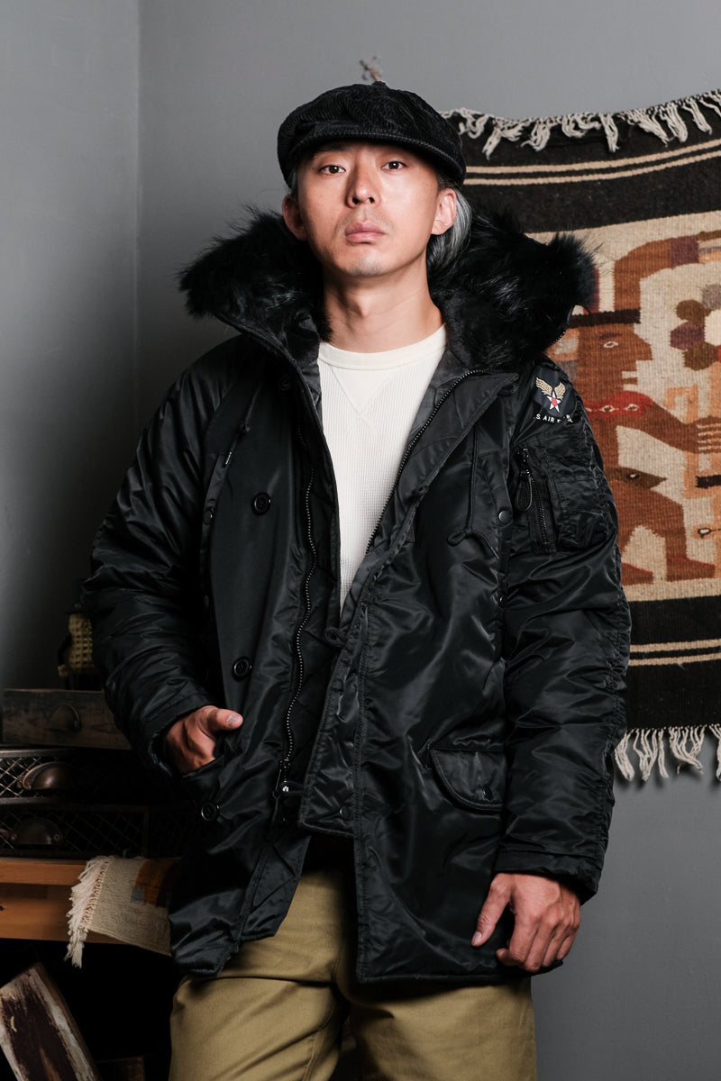 たっぷりファーに中綿で防寒性抜群☆ヴィンテージ復刻 N-3Bフライト