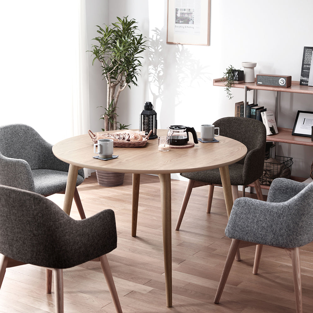 北欧風 ダイニングテーブル 4人掛け 円形 【単品】/シンプルな 食卓