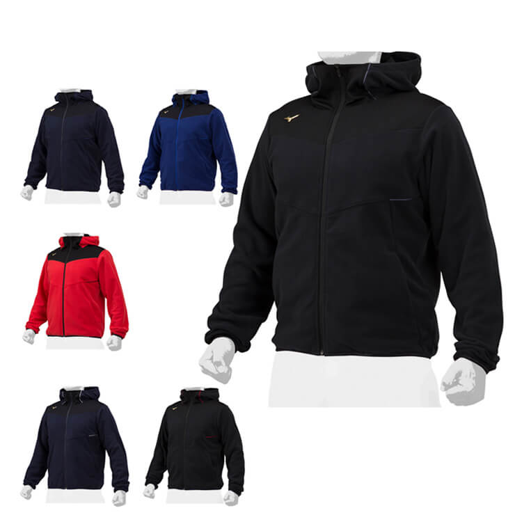 ミズノプロ 野球 フリースフーディー パーカー 長袖 裏起毛 メンズ