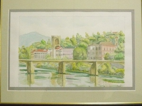 運河の橋 油絵F8(455×380mm)