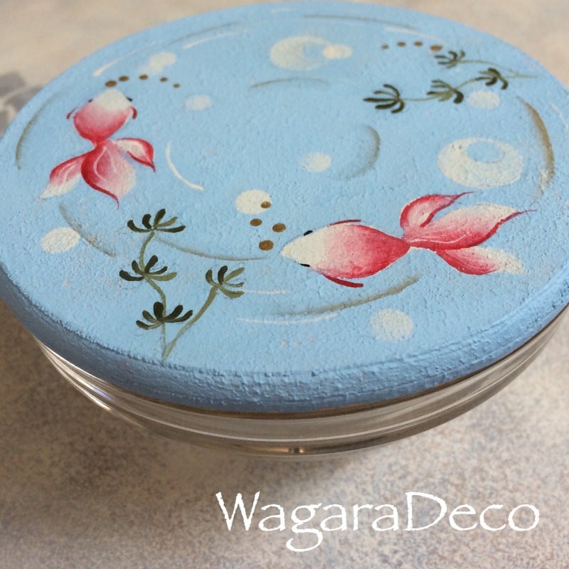 夏にぴったりの和柄トールペイント、金魚のキャニスター | 大人の