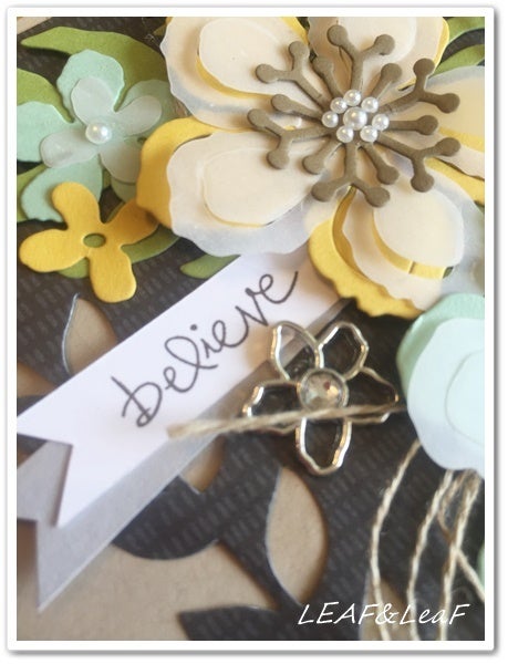 ボタニカル・ビルダーのダイを使って作ったカード/スタンピン