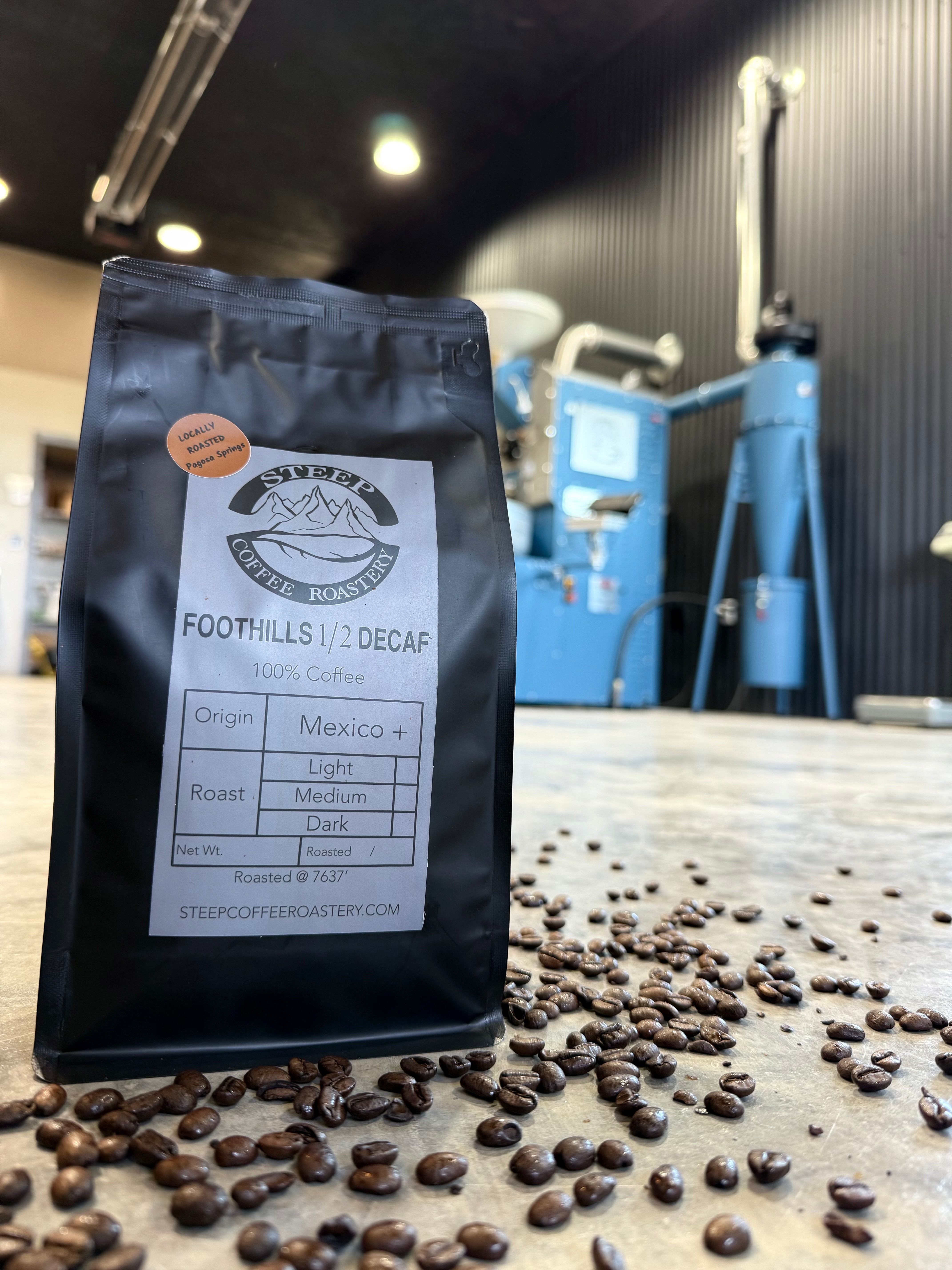 Foothills Half Caf - Mexico Mountain - Medium dark – STEEP Coffee