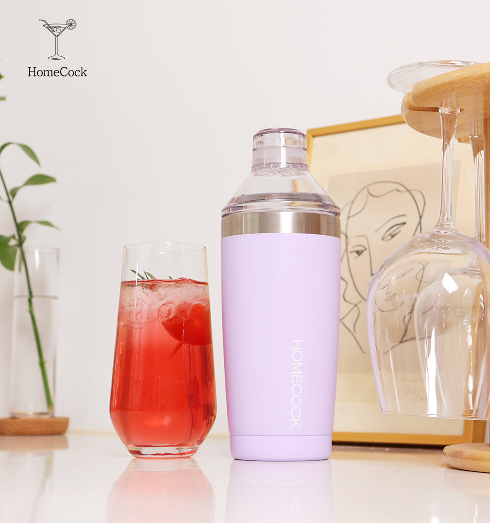 シェイカータンブラー HomeCock Shabler パープル【蓋を付け替えて楽々