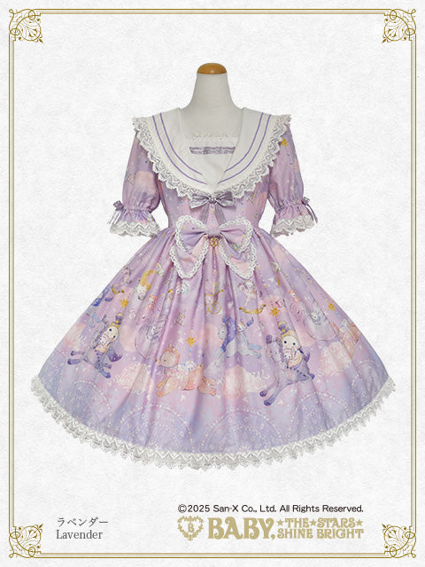 日本国内発送限定】スピカと面影星座の子柄セーラーワンピース – BABY